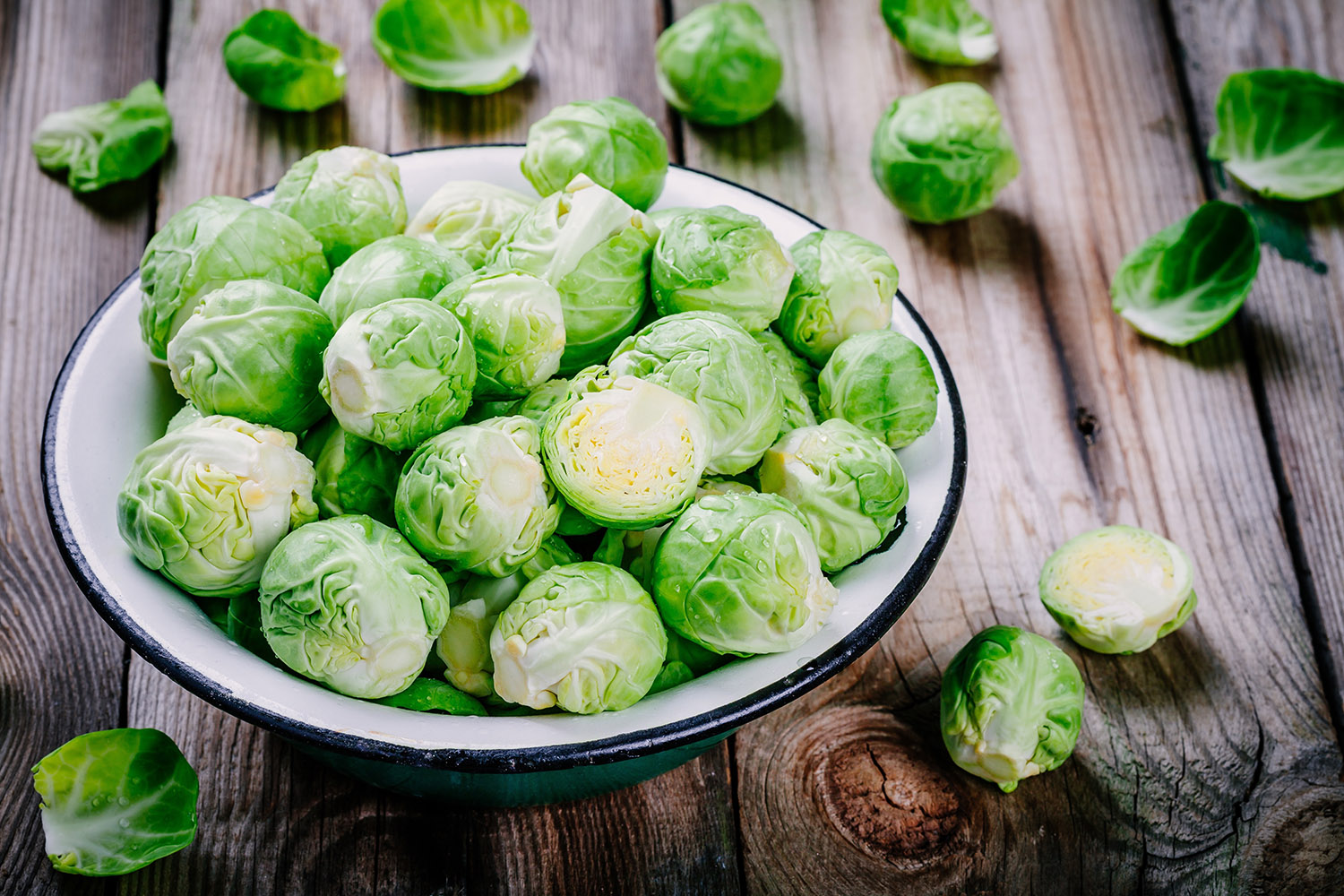 Brussels Sprouts whole in bowl